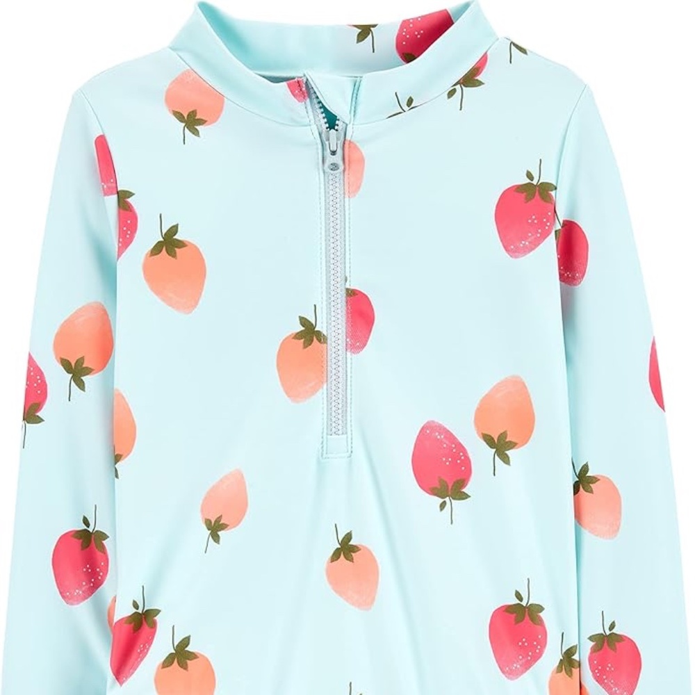 Simple Joys by Carter’s, Swimming, Bathing Suit, 18M, Strawberries, Turquoise